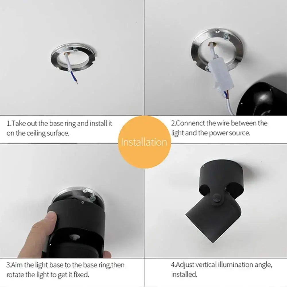 Matte white adjustable led spot light cob – living room ceiling light
