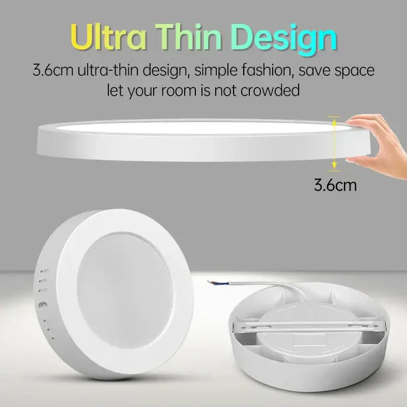 Modern white ultra thin led square ceiling light kitchen fixture