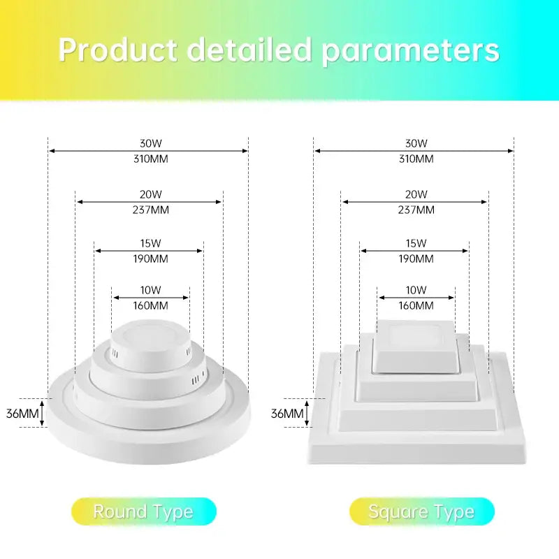 Modern white ultra thin led square ceiling light kitchen fixture