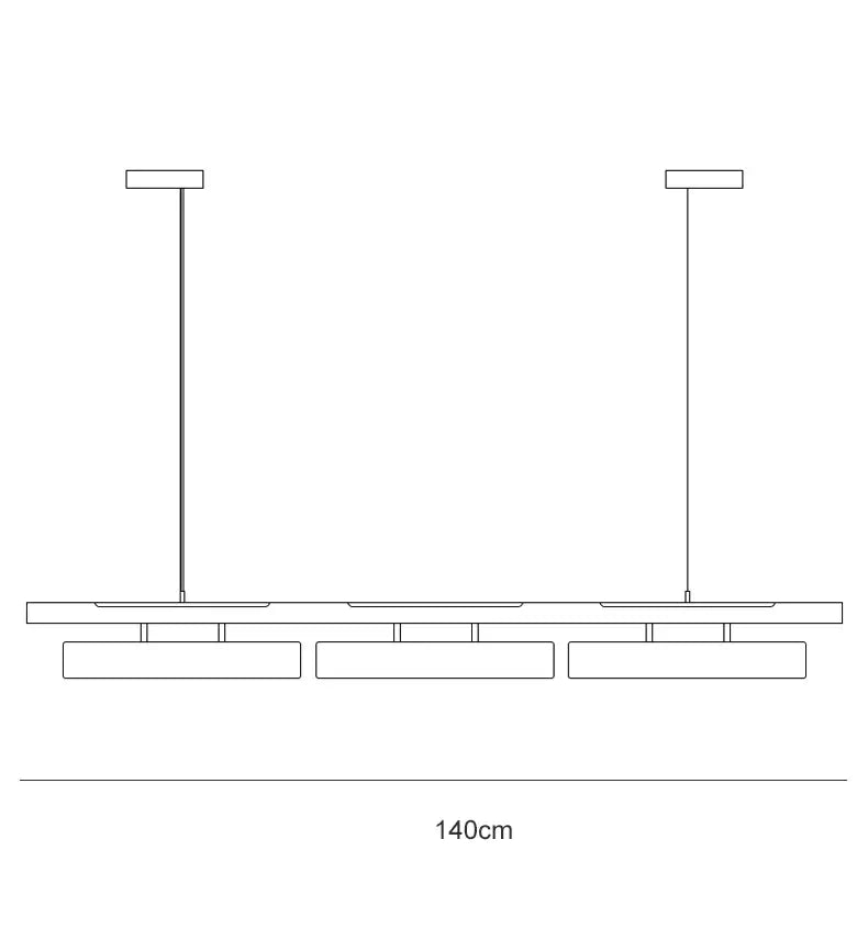 Modern minimalist strip led black and gold pendant lights dining room