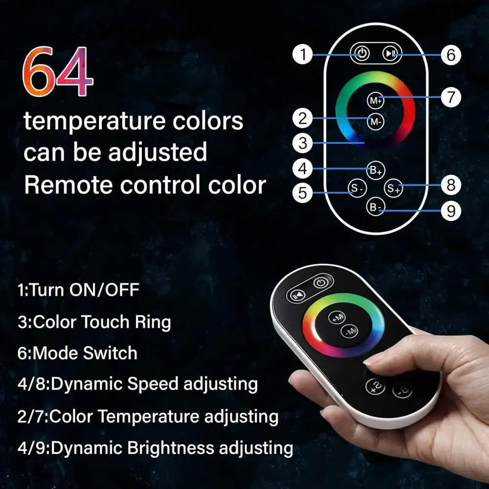 Black dual waterfall led thermostatic shower system bathroom rain head