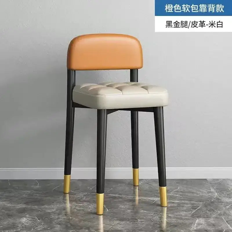 Modern low square stool bench for dining kitchen upholstered seat