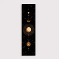 Psychedelic black & white lunar eclipse moon phase tapestry bedroom art