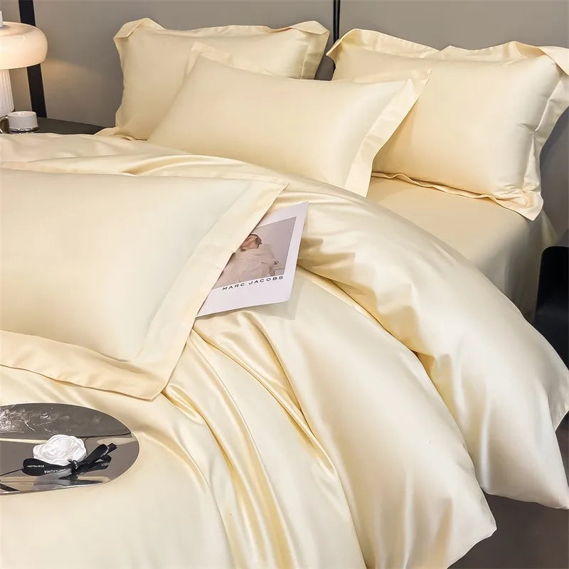 Luxurious gray 1000tc egyptian cotton duvet cover bedroom set