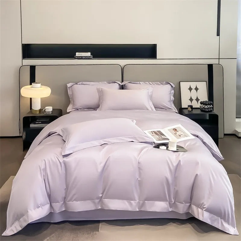 Slate blue egyptian cotton duvet cover set bedroom bedding