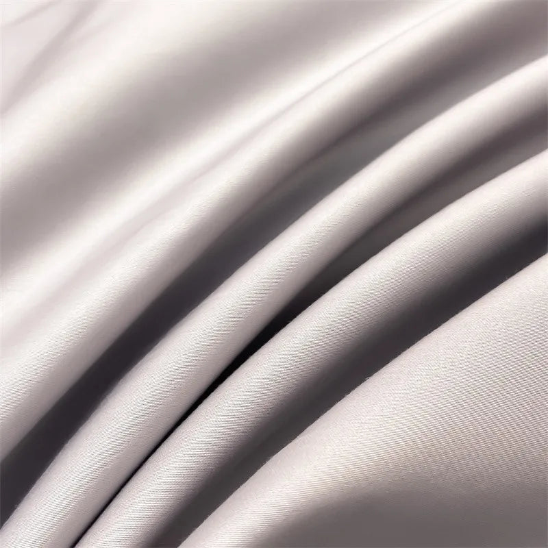 Luxurious white satin egyptian cotton duvet cover bedroom bedding