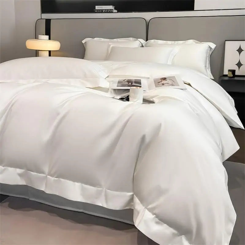 Slate blue egyptian cotton duvet cover set bedroom bedding