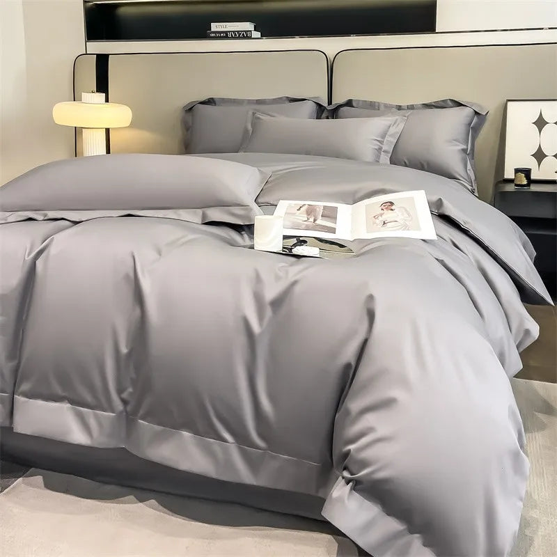 Sage green satin 1000tc duvet cover bedroom bedding set