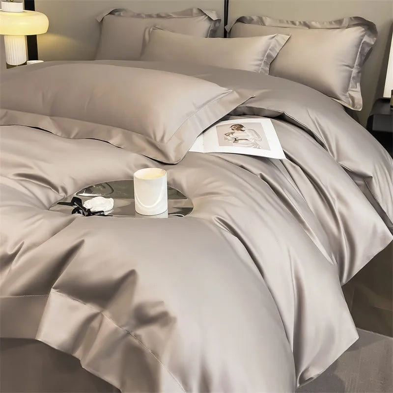 Sage green satin 1000tc duvet cover bedroom bedding set
