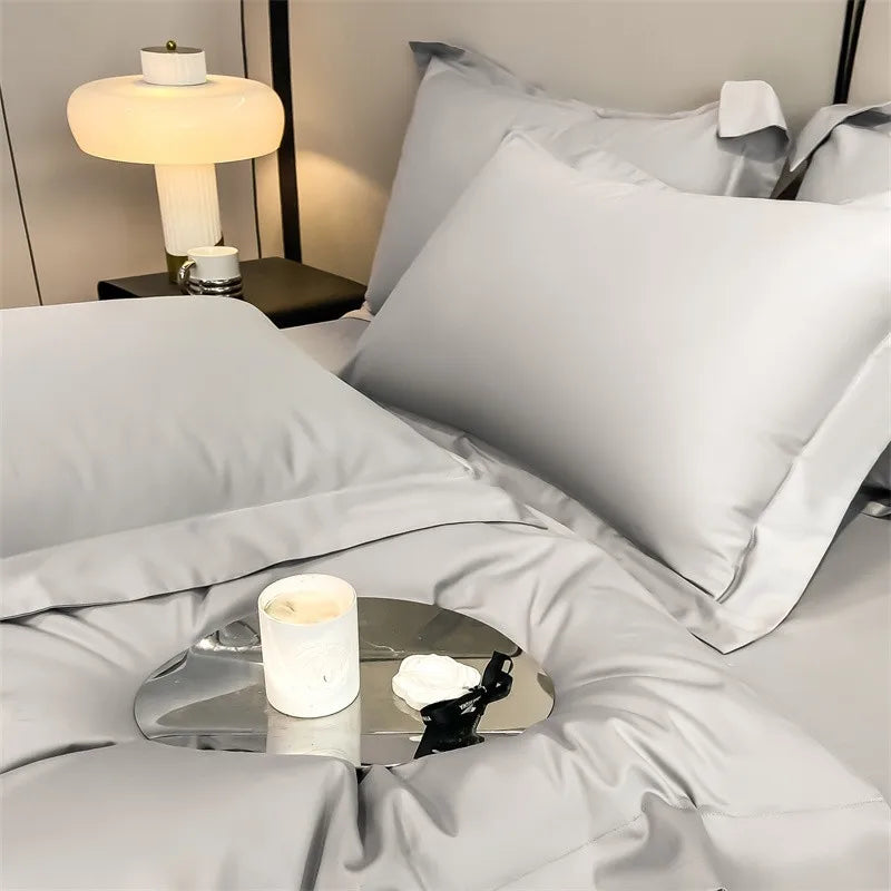 Sage green satin 1000tc duvet cover bedroom bedding set