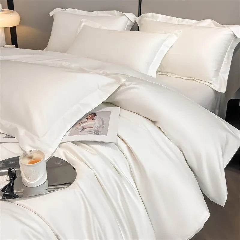 Sage green satin 1000tc duvet cover bedroom bedding set