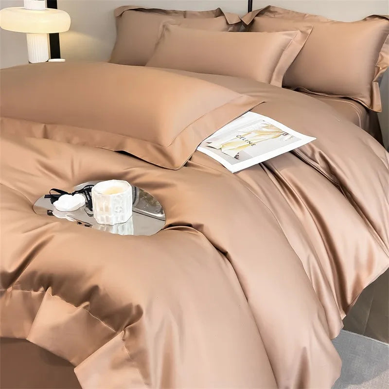Sage green satin 1000tc duvet cover bedroom bedding set