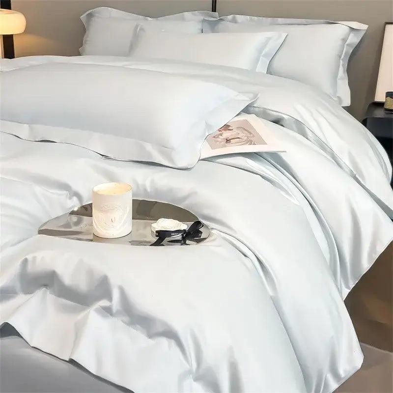 Sage green satin 1000tc duvet cover bedroom bedding set