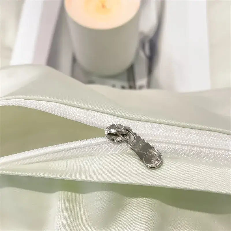 Lavender satin duvet cover set bedroom egyptian cotton bedding