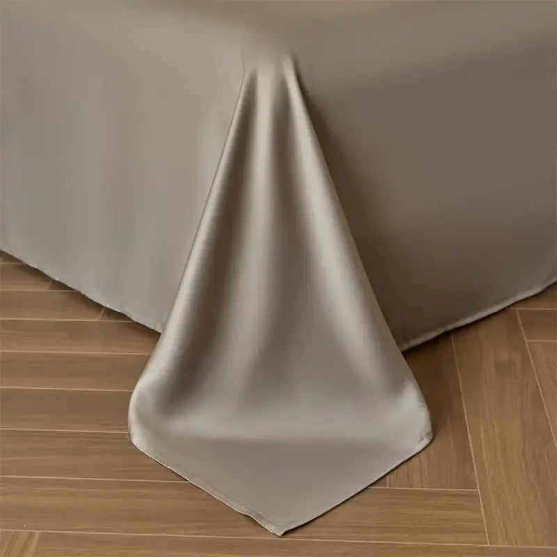 Luxurious beige lyocell silk duvet cover set bedroom bedding
