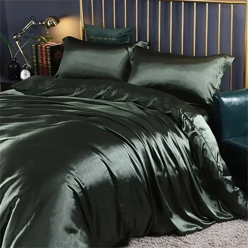Luxurious burgundy mulberry silk bedding set bedroom sheets