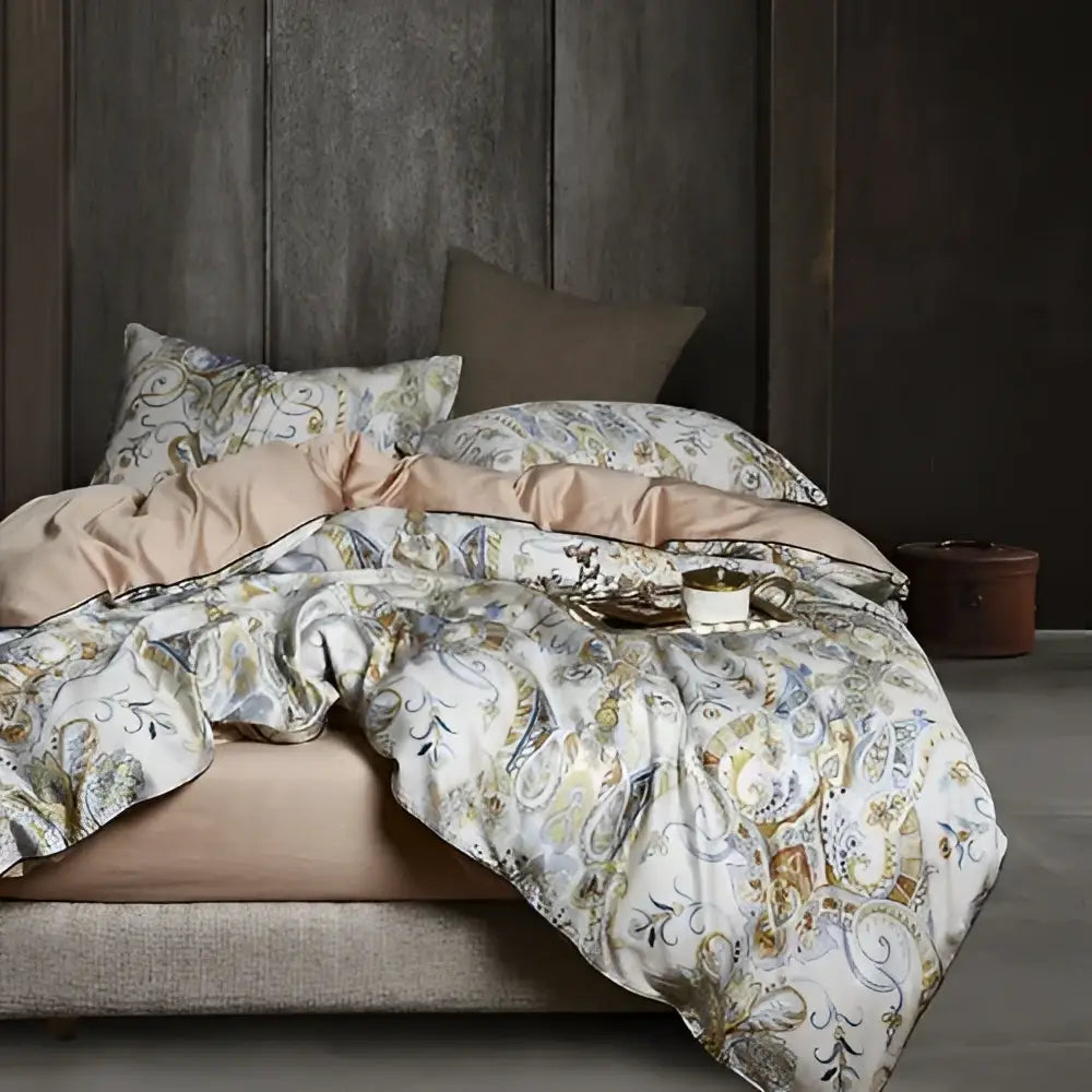 Tropical flamingo navy blue duvet cover bedroom bedding set
