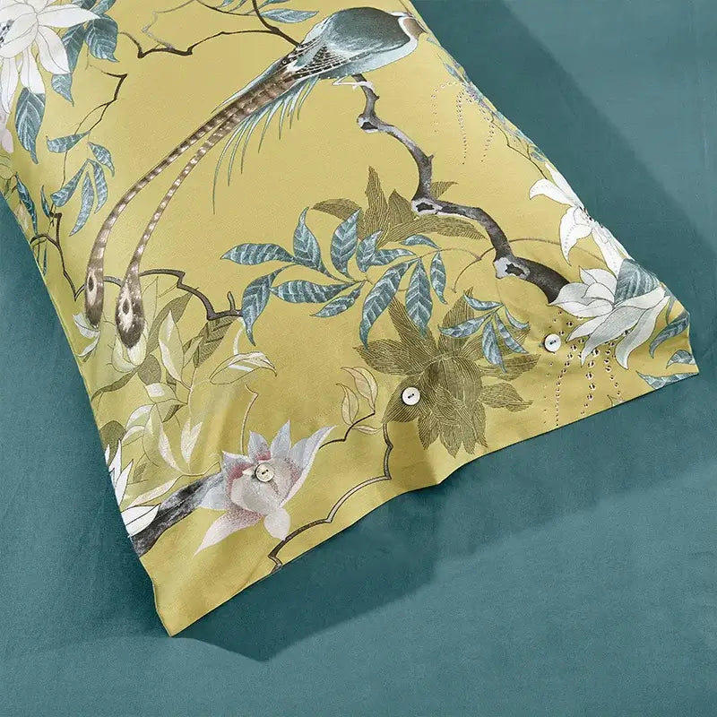 Tropical flamingo navy blue duvet cover bedroom bedding set
