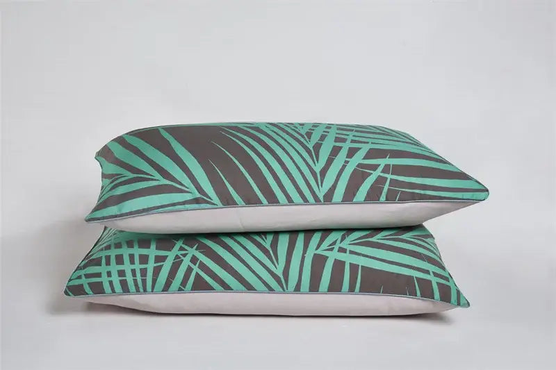 Luxury egyptian cotton flamingo leaf duvet cover bedroom set