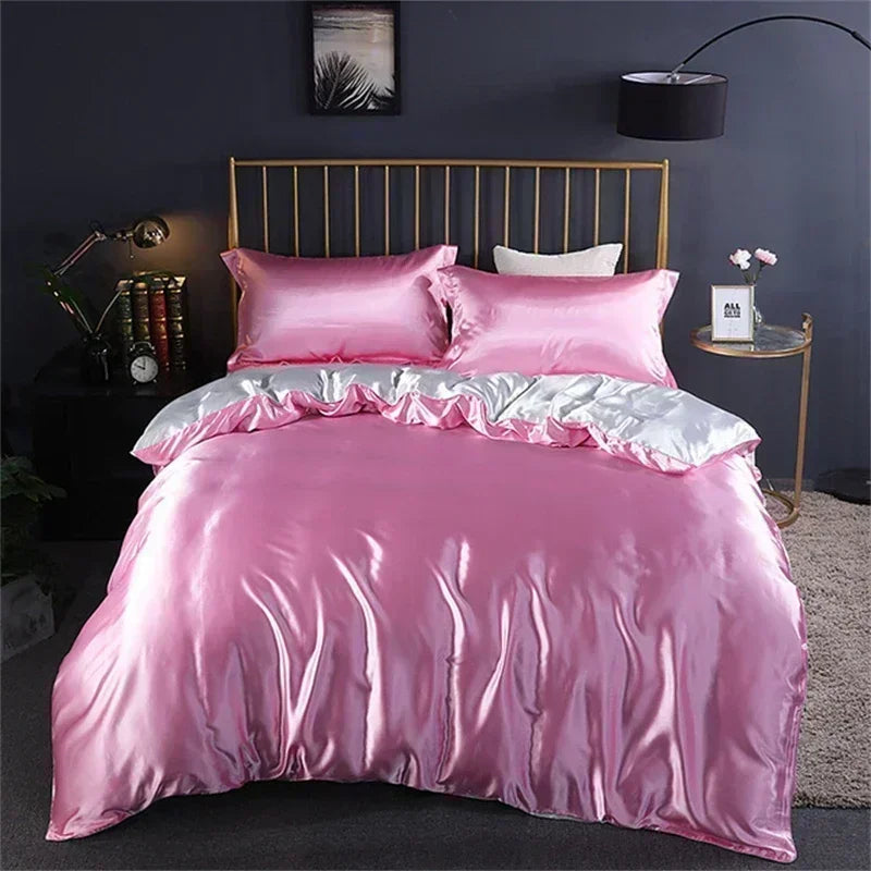 Luxury chocolate brown mulberry silk bedding set bedroom sheets