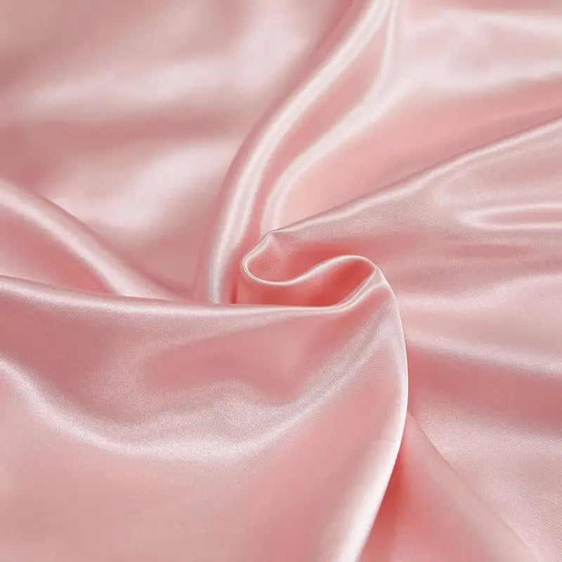 Luxury pink satin solid color bedding set with bedroom pcduvet cover