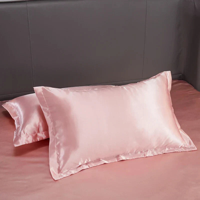 Luxury bronze solid color satin bedding set bedroom duvet cover