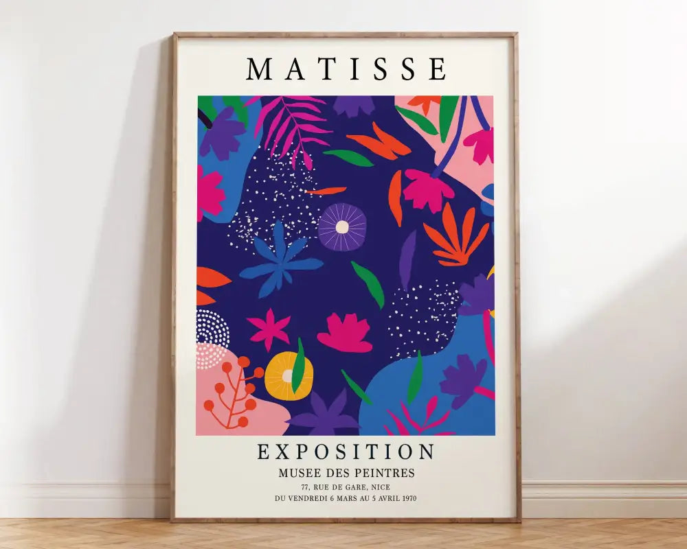 Matisse floral pink jazz exhibition paintings living room framed art