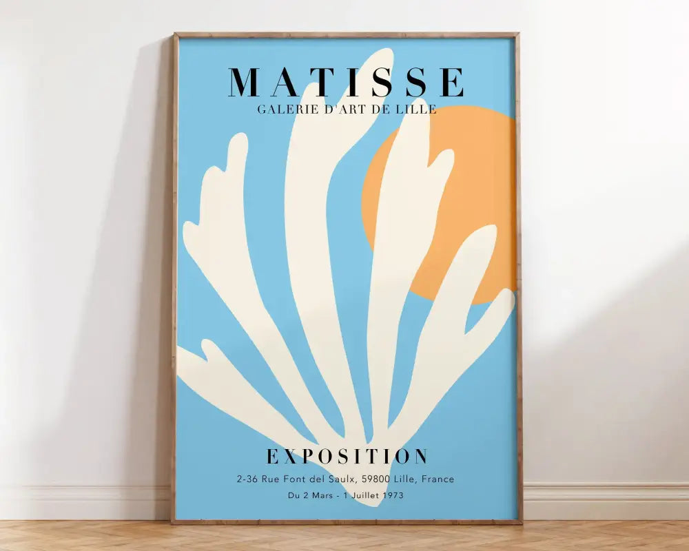Matisse floral abstract flowers framed canvas – living room wall art