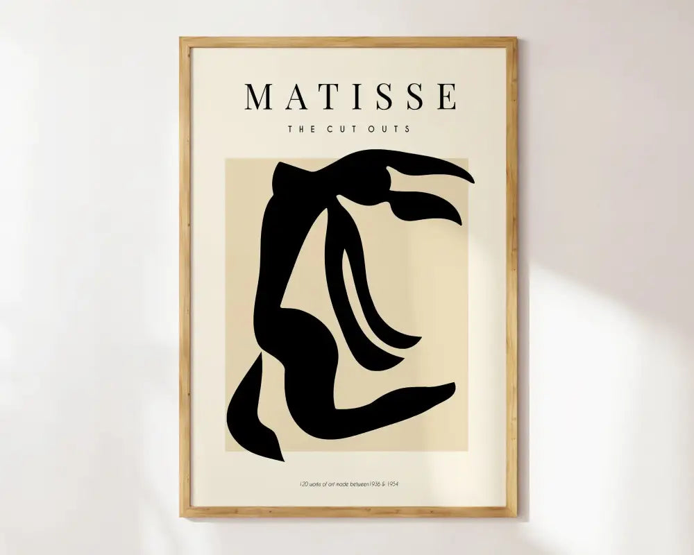 Matisse floral abstract flowers framed canvas – living room wall art
