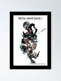 Framed metal gear solid canvas art poster for gaming room decor