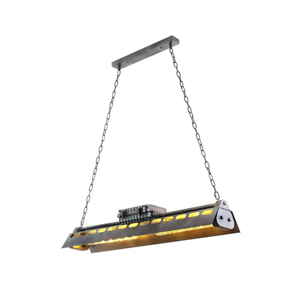 Industrial triangular metal island lighting fixture kitchen pendant