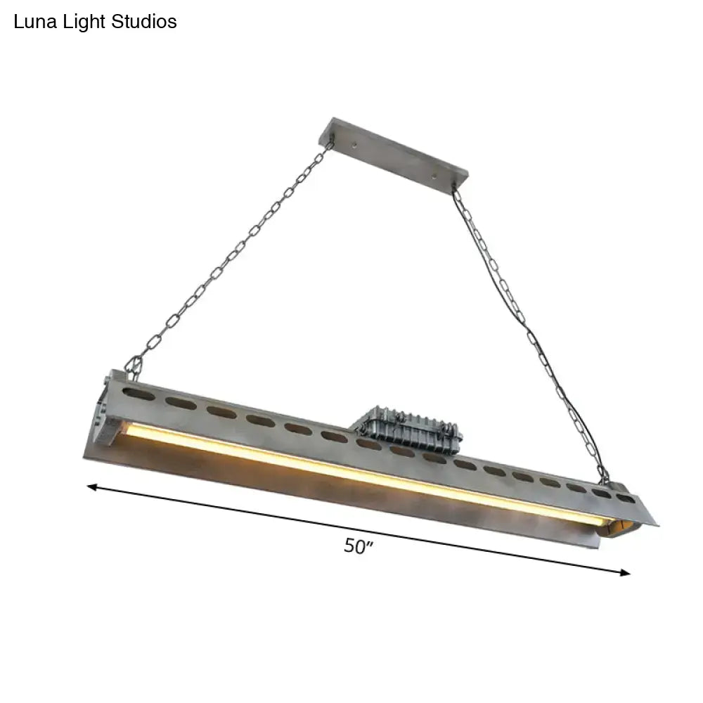 Industrial triangular metal island lighting fixture kitchen pendant