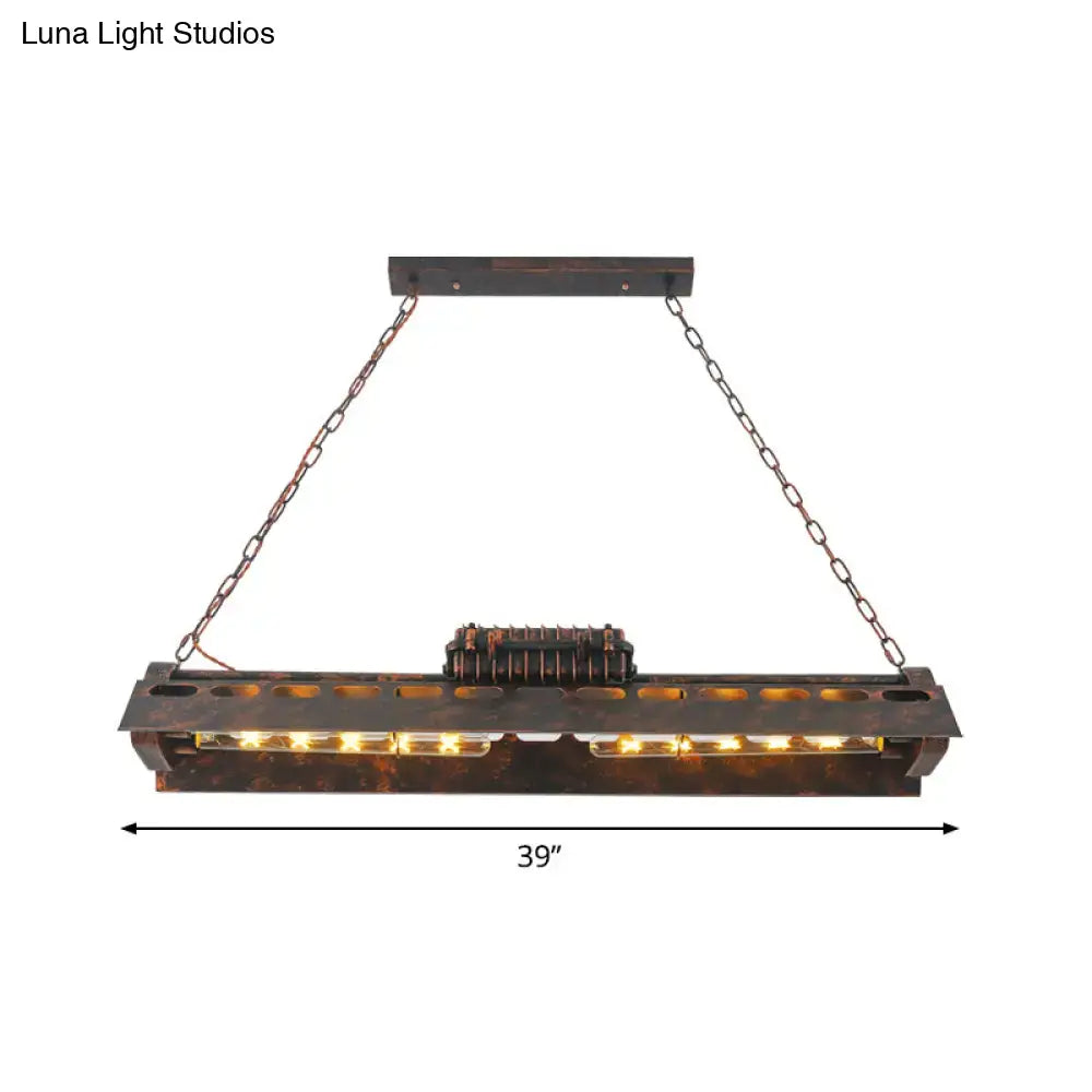 Industrial triangular metal island lighting fixture kitchen pendant