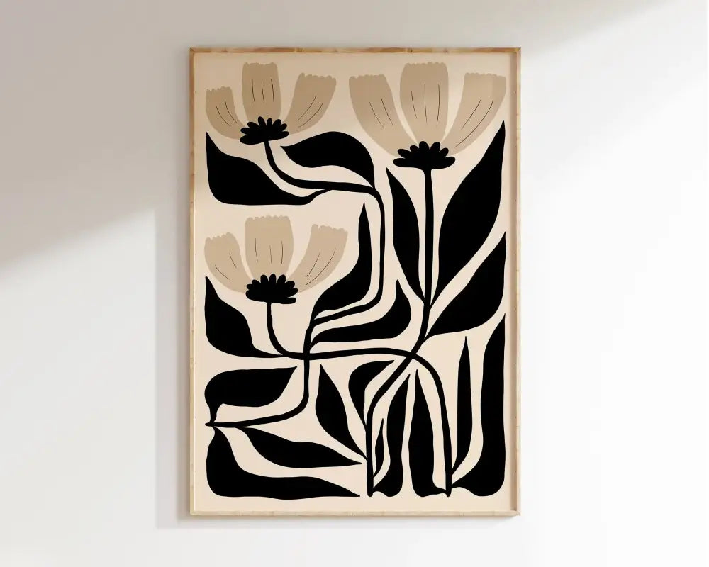 Mid century yellow & pink geometric canvas – living room framed art