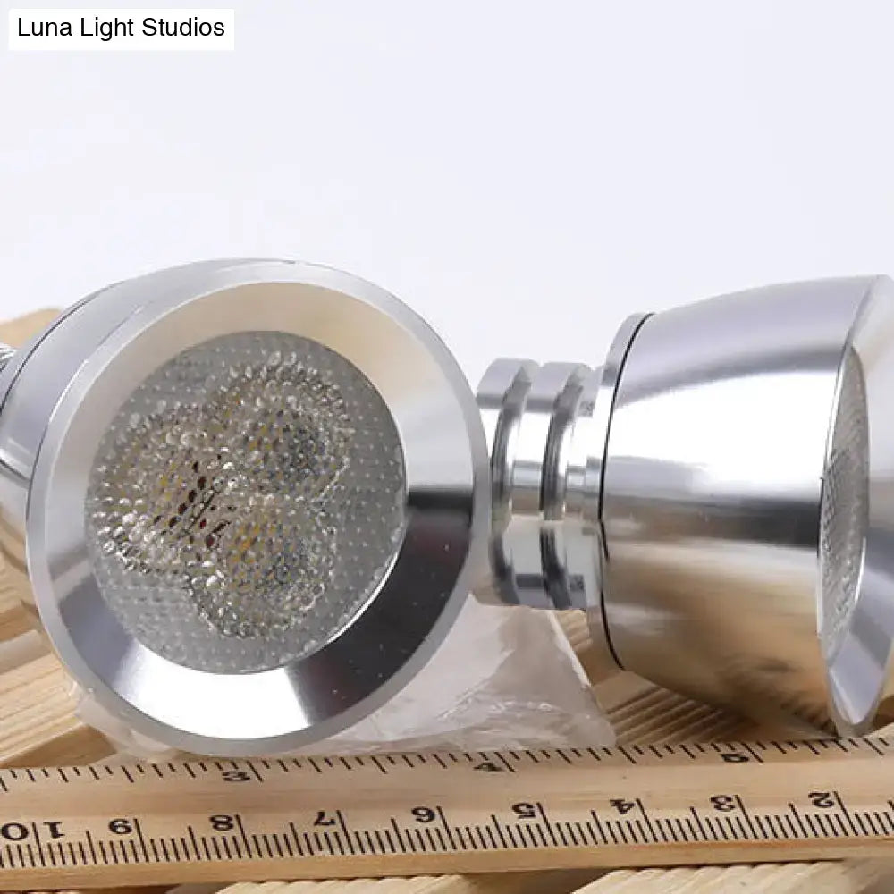 Modern chrome led wall light with adjustable arm – bedroom sconce