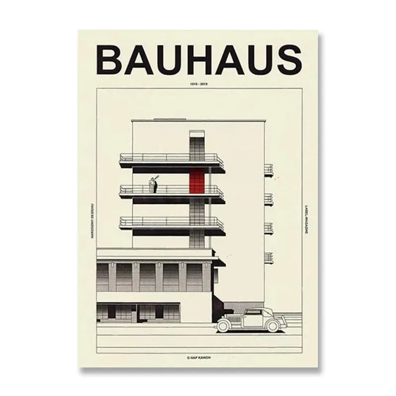Matisse papiers découpés white bauhaus canvas print living room art