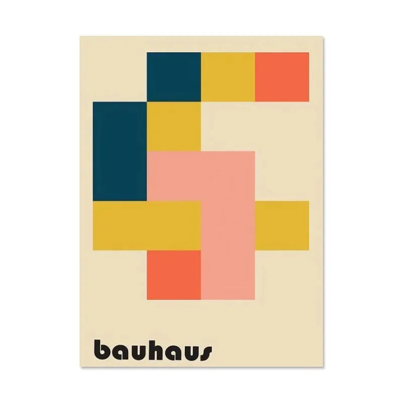 Matisse papiers découpés white bauhaus canvas print living room art