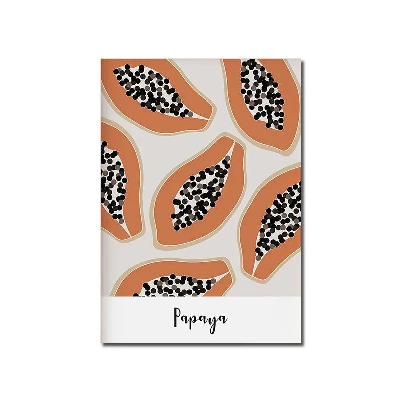 Bauhaus abstract beige and orange wall art canvas print living room