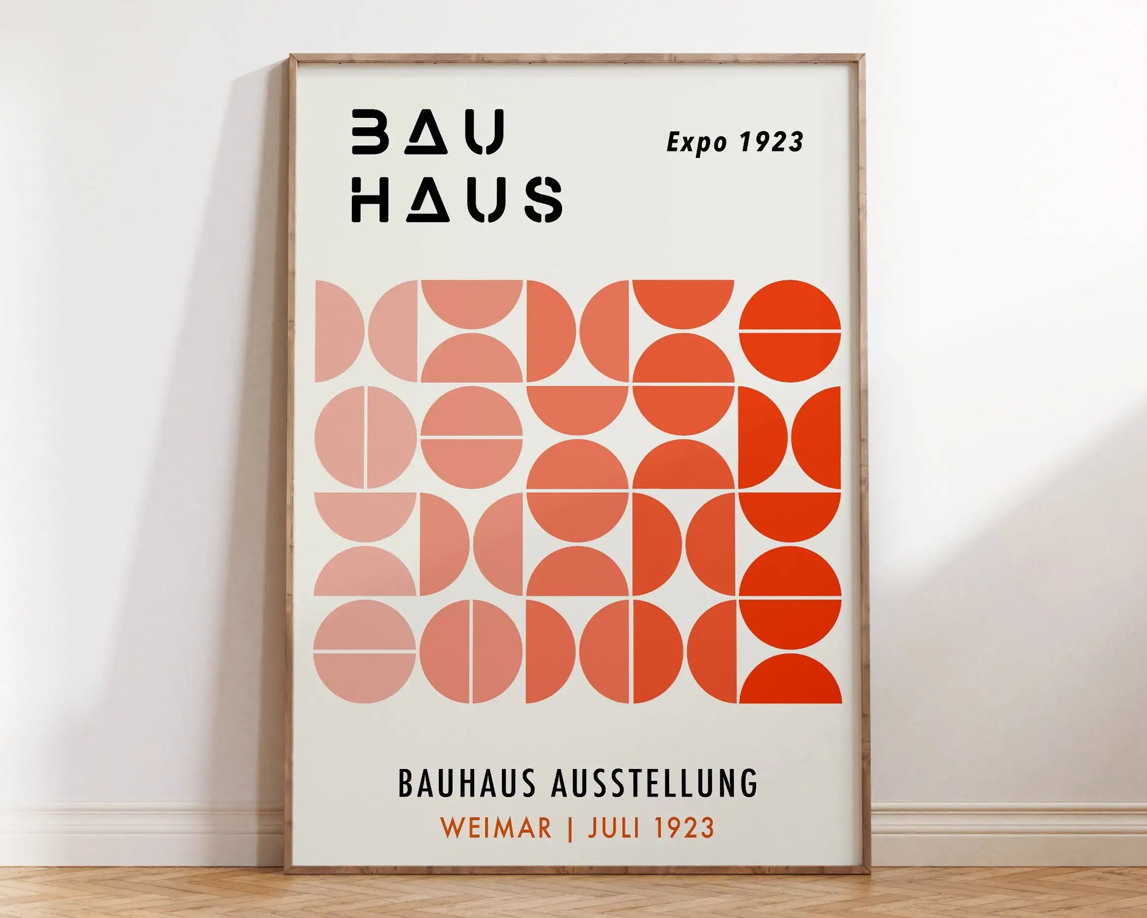 Minimalist bauhaus geometric canvas print living room wall art