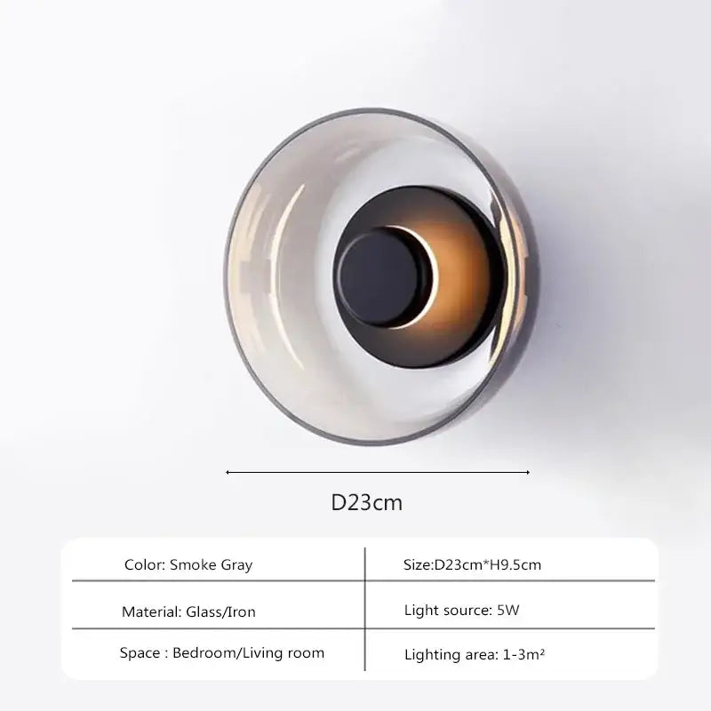 Modern gold and frosted glass led wall light bedroom sconce 3 pack