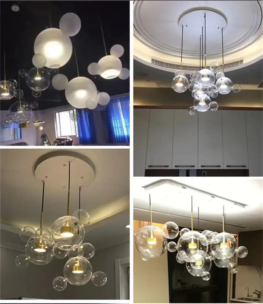 Modern geometric 25 globe led bubble chandelier living room light