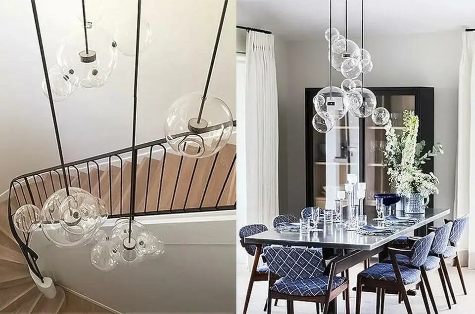 Modern geometric 25 globe led bubble chandelier living room light