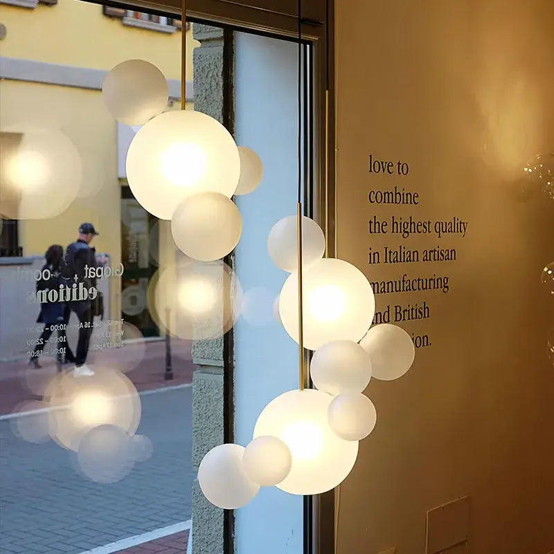 Modern geometric 25 globe led bubble chandelier living room light