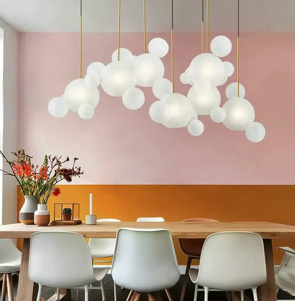 Modern geometric 25 globe led bubble chandelier living room light