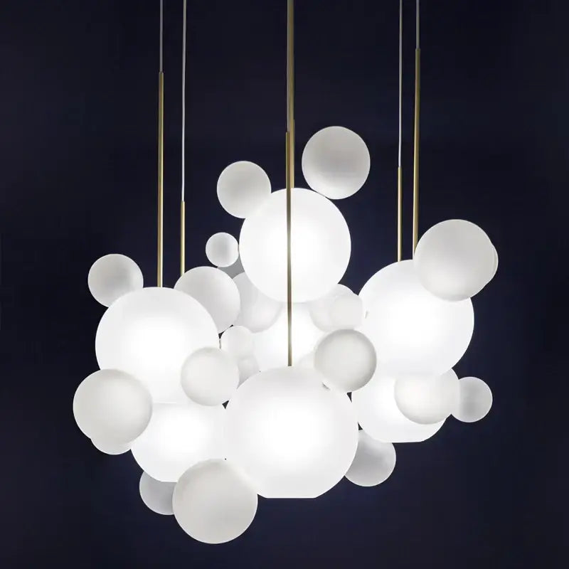 Modern minimalist led bubble chandelier dining room pendant light