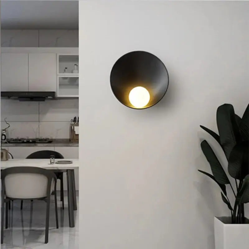 Modern matte white & brushed black led wall lights bedroom sconces