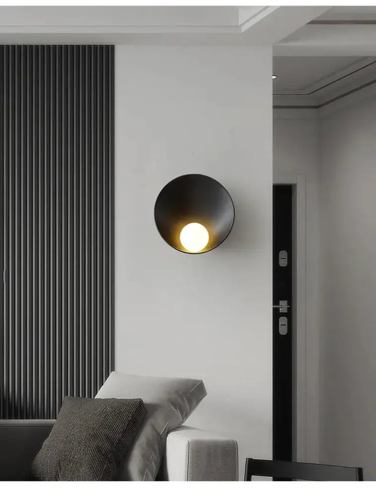 Modern matte white & brushed black led wall lights bedroom sconces