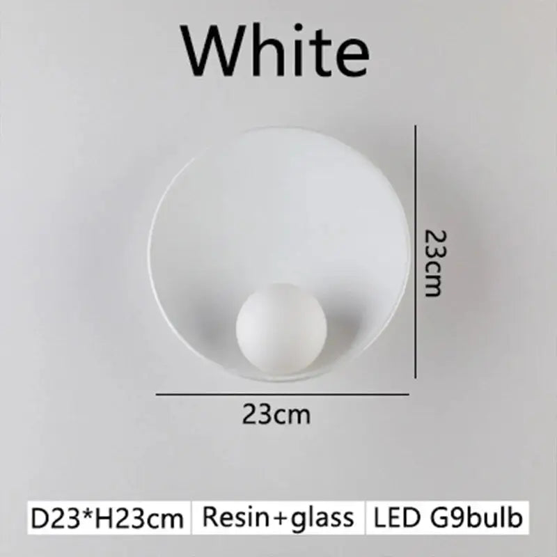 Modern matte white & brushed black led wall lights bedroom sconces