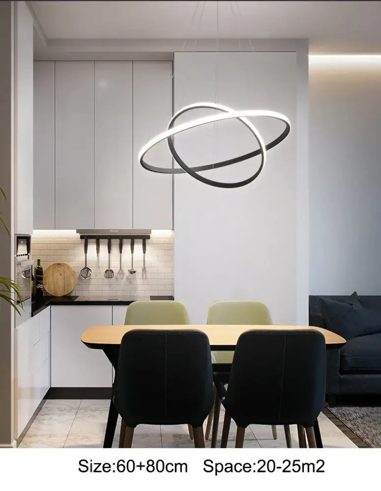 Modern gold spiral led pendant lamp dining room warm white