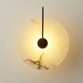 Modern onyx and black metal modern marble wall lamp bedroom sconce